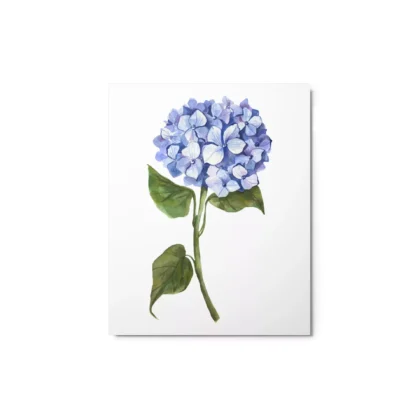 Blue Hydrangea Metal Print Wall Art