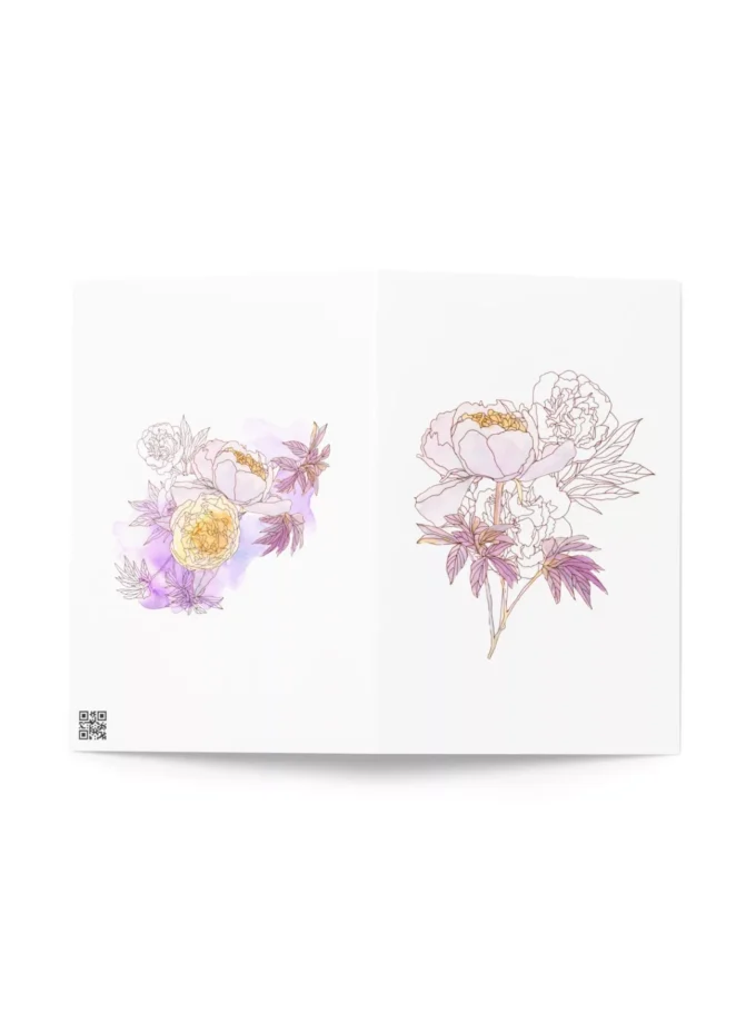 Peonies 2 Floral Card