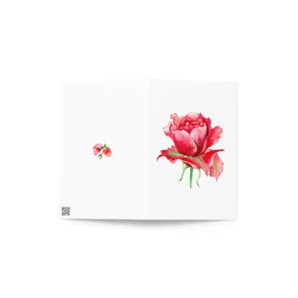 Rose Red Floral Card