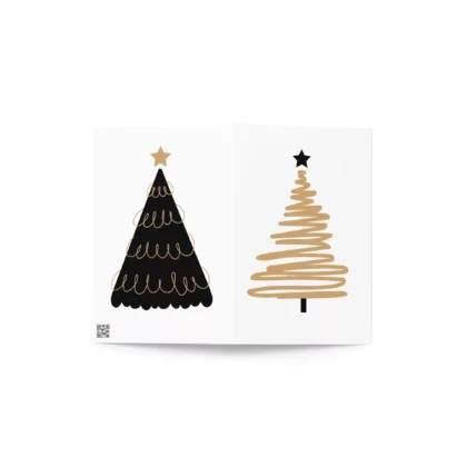 Golden Christmas Tree Greeting Card