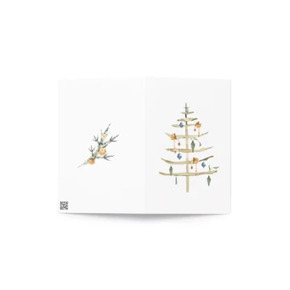 Wooden Christmas Tree Greeting Card