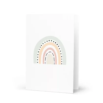 Boho Rainbow Greeting Card
