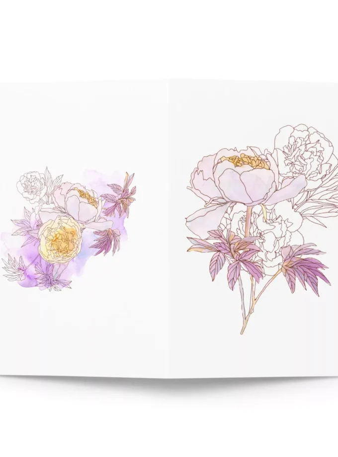Peonies 2 Floral Card