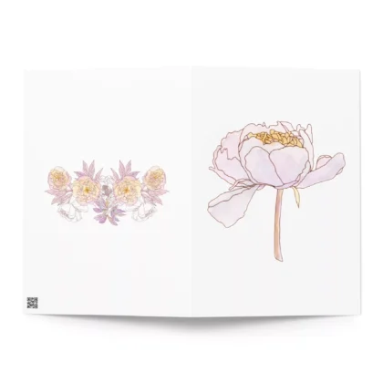Peonies 3 Floral Card