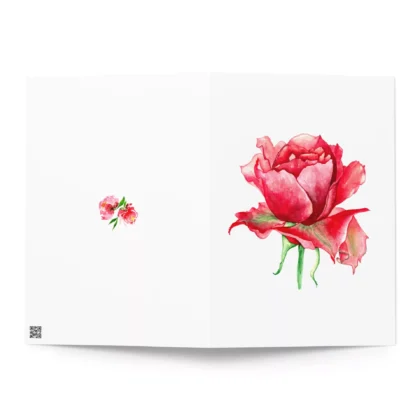 Rose Red Floral Card