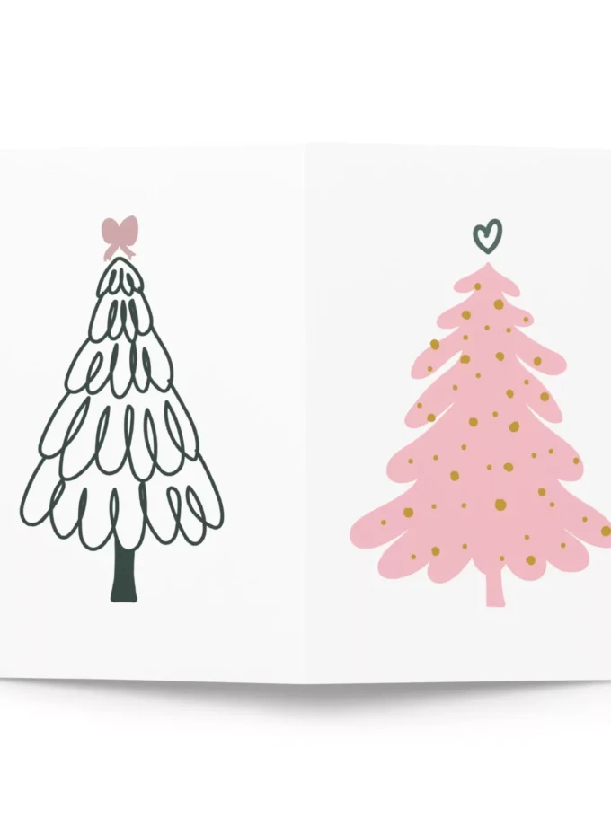 Pink Tree Greeting Card