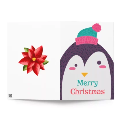 Merry Penguin Greeting Card