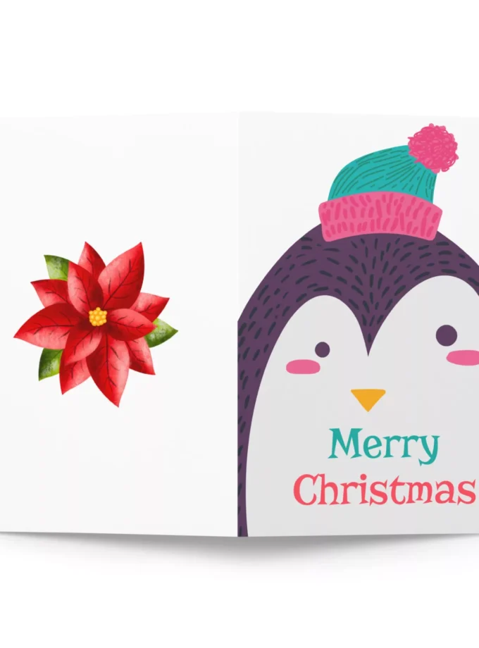 Merry Penguin Greeting Card