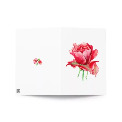 Rose Red Floral Card