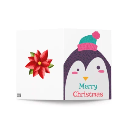 Merry Penguin Greeting Card