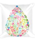 Floral Water Drop Pillow