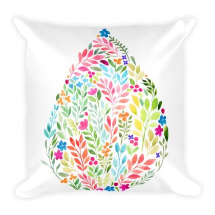 Floral Water Drop Pillow