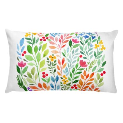 Floral Oval Dome Pillow
