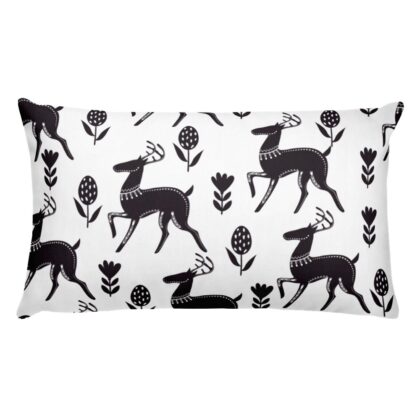 Spirit Deer (Black) Pillow