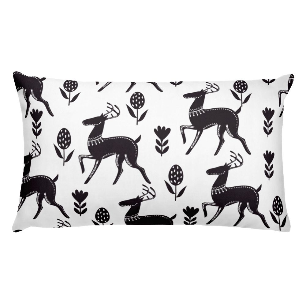 Spirit Deer (Black) Pillow - Image 2