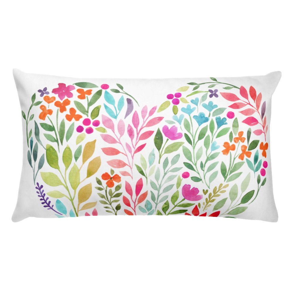 Floral Hearts Pillow - Image 3