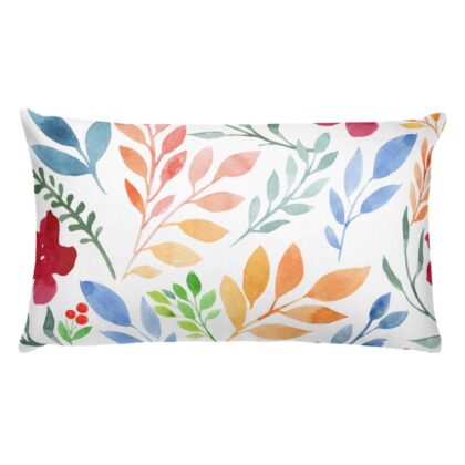 Rainbow Leaves Pillow