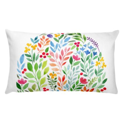 Floral Oval Dome Pillow