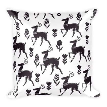 Spirit Deer (Black) Pillow