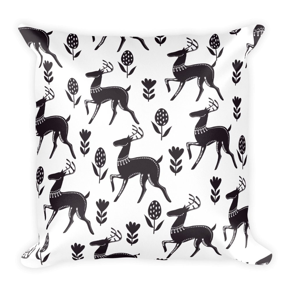 Spirit Deer (Black) Pillow - Image 4