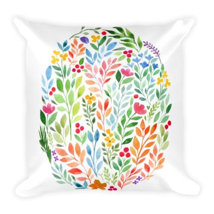 Floral Oval Dome Pillow