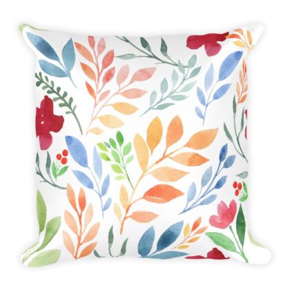 Rainbow Leaves Pillow