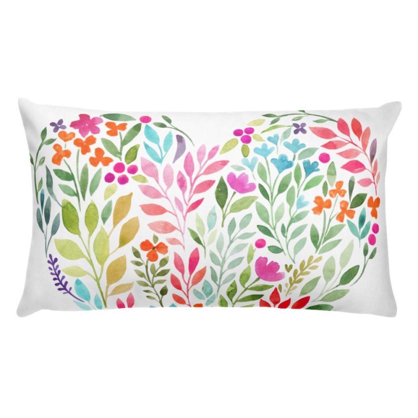 Floral Hearts Pillow - Image 2