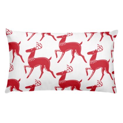 Spirit Deer (Red) Pillow
