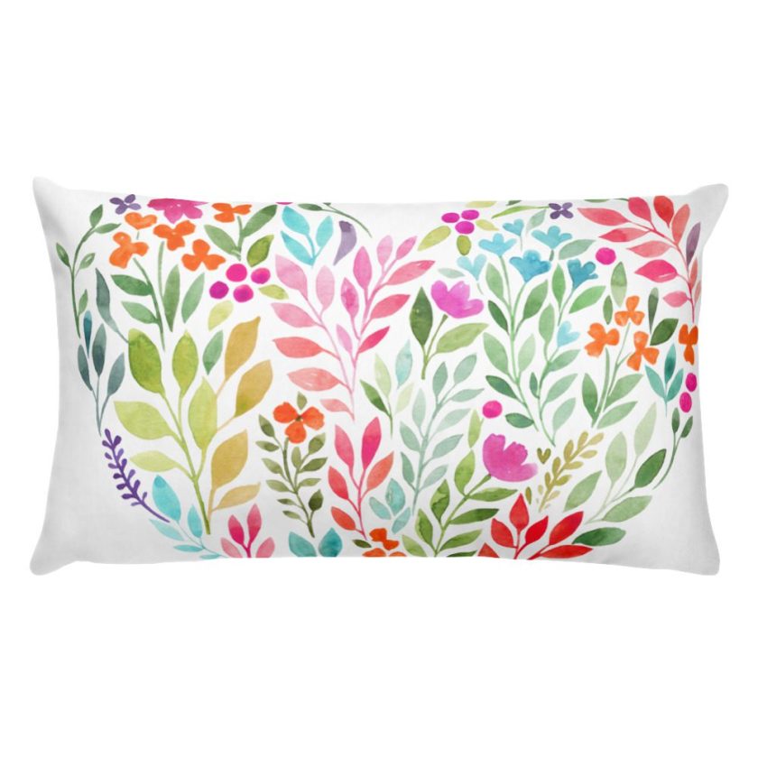 Floral Hearts Pillow - Image 3