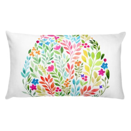 Floral Water Drop Pillow