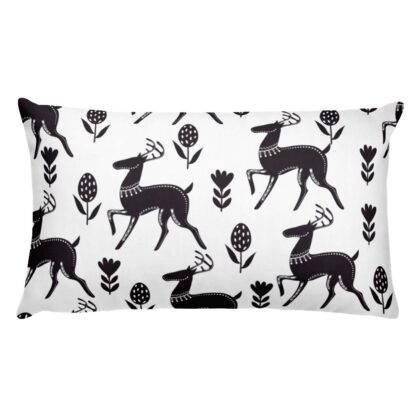 Spirit Deer (Black) Pillow