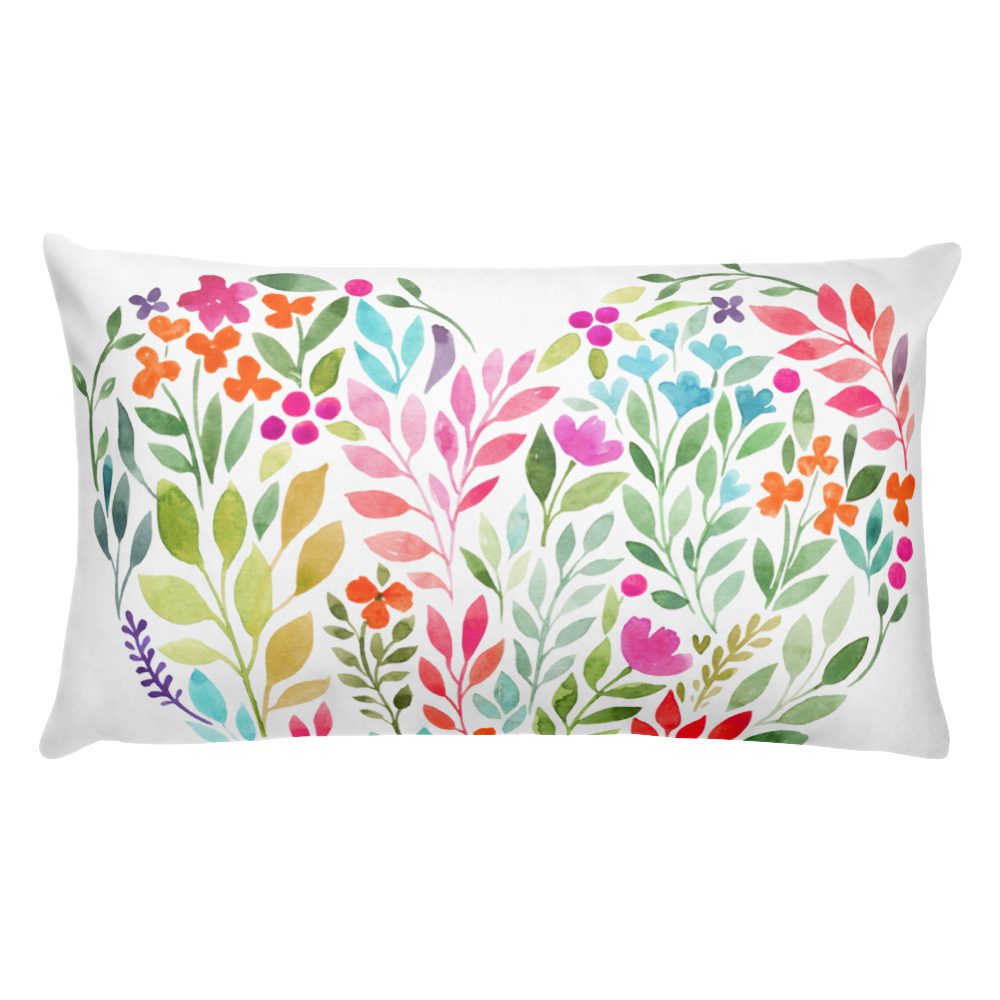 Floral Hearts Pillow - Image 2