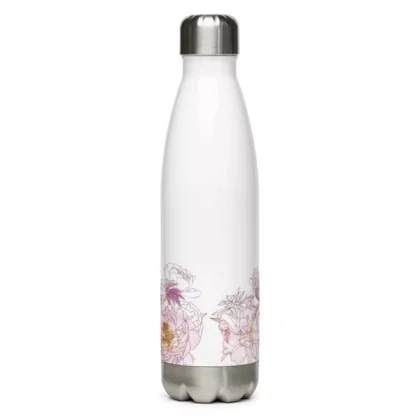 Peony Blossoms Stainless Steel Water Bottle (500ml)