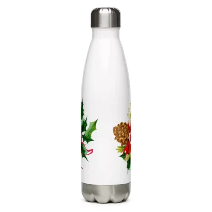 Christmas Mistletoe Stainless Steel Water Bottle