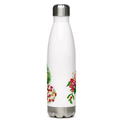 Christmas Mistletoe Stainless Steel Water Bottle