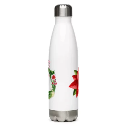 Christmas Holly Stainless Steel Water Bottle