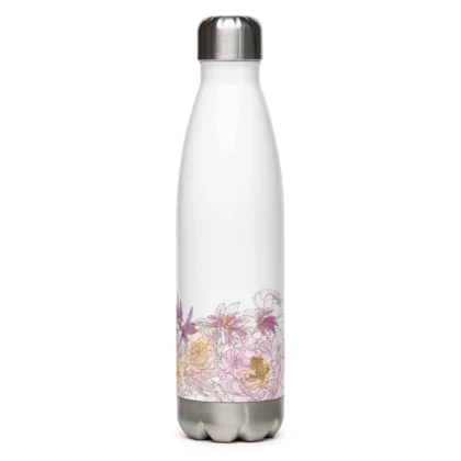 Peony Blossoms Stainless Steel Water Bottle (500ml)