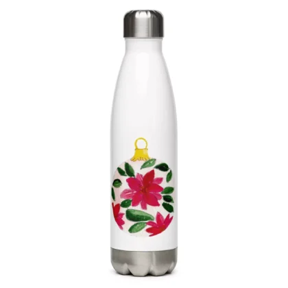 Christmas Holly Stainless Steel Water Bottle
