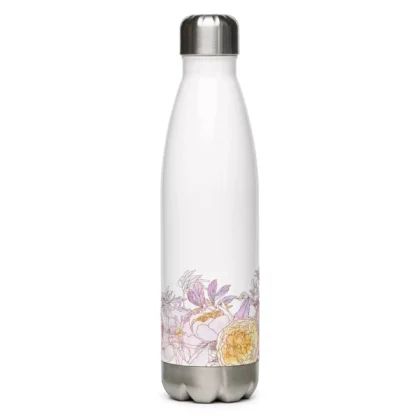Peony Blossoms Stainless Steel Water Bottle (500ml)