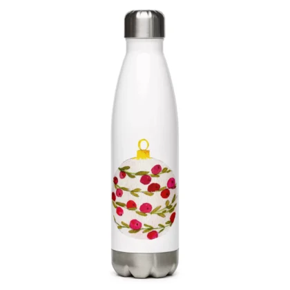 Christmas Holly Stainless Steel Water Bottle