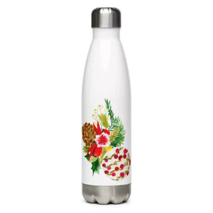 Christmas Mistletoe Stainless Steel Water Bottle
