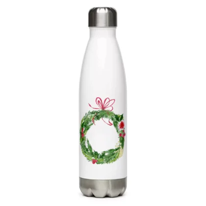 Christmas Holly Stainless Steel Water Bottle