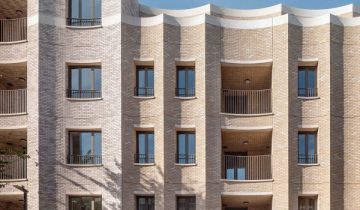 Bell Phillips creates Cosway Street housing block with fluted brick facades