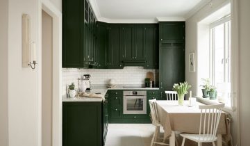 14 Inspiring kitchens with dark green kitchen cabinets