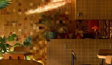 Moroccan riads influence tiled interior of LA restaurant Zizou