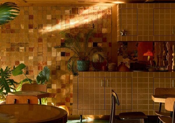 Moroccan riads influence tiled interior of LA restaurant Zizou