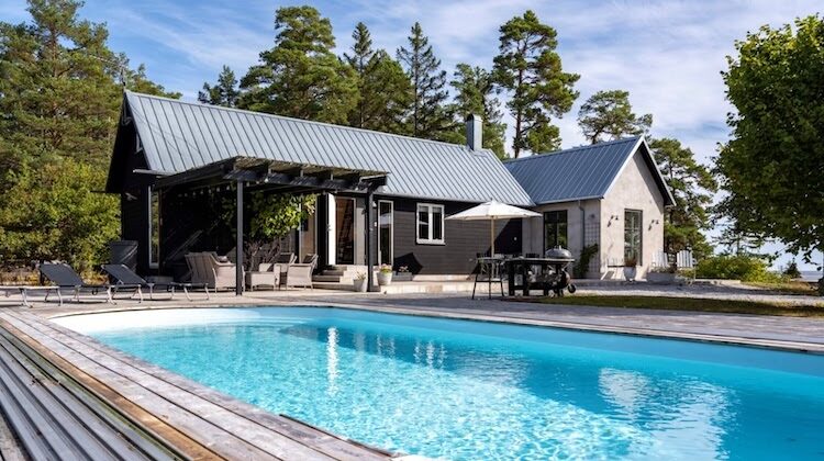 A Gotland Island Retreat with a Pool