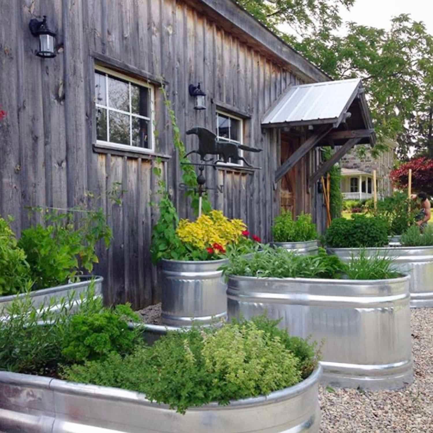 DIY stock tank raised garden beds