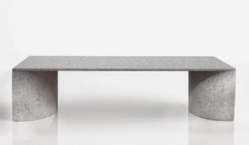 Joe Doucet creates table from discarded fridges and electronics