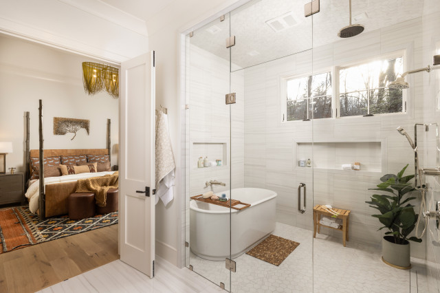 8 Stylish New Bathrooms With Wood Vanities